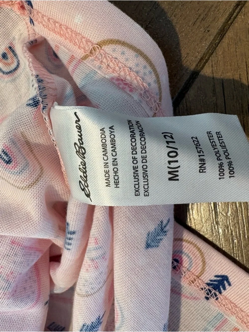 NWT Eddie Bauer 2 Piece Pajama Set Girls Youth Size M - Picture 5 of 5